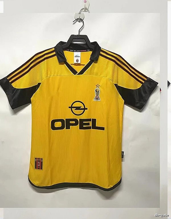 AC Milan Casual Retro soccer jersey Red Black Striped for Streetwear Looks