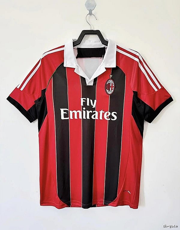 AC Milan Classic Retro soccer jersey Red Black Striped with Travel-Friendly Style