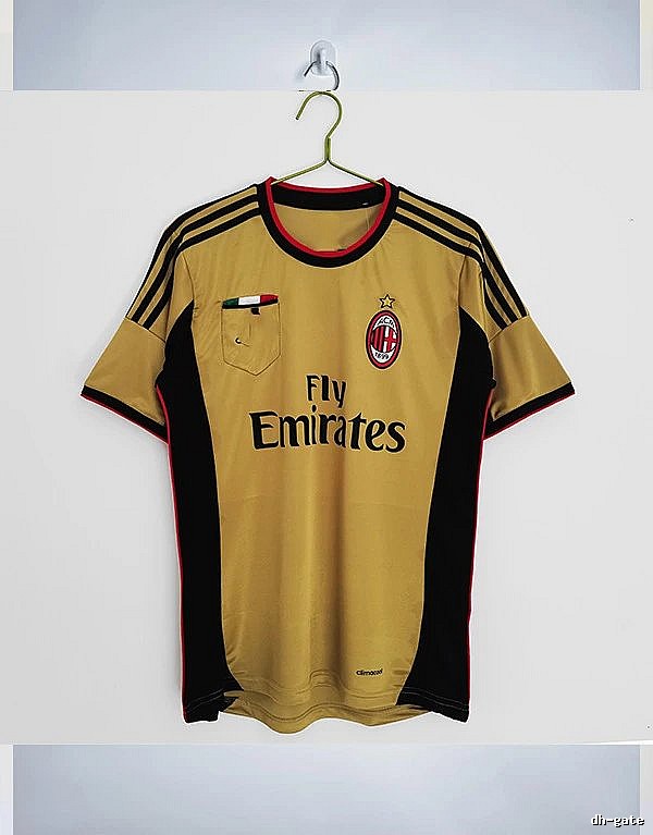 AC Milan Travel Retro soccer jersey Red Black Striped with Soft Visual Tone
