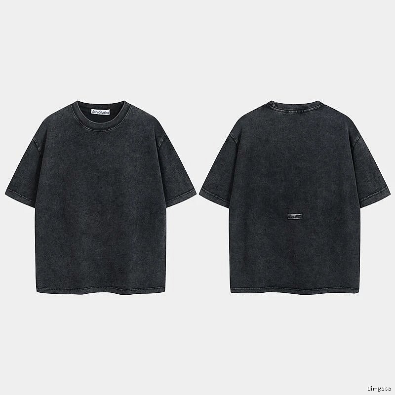 Acne Studios 2090-80 Black Style Ac908040 Stockholm Logo T-Shirt Modern Fit