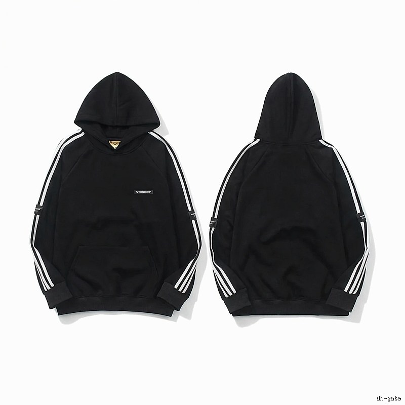 Adidas classic three - stripe black sweatshirt
