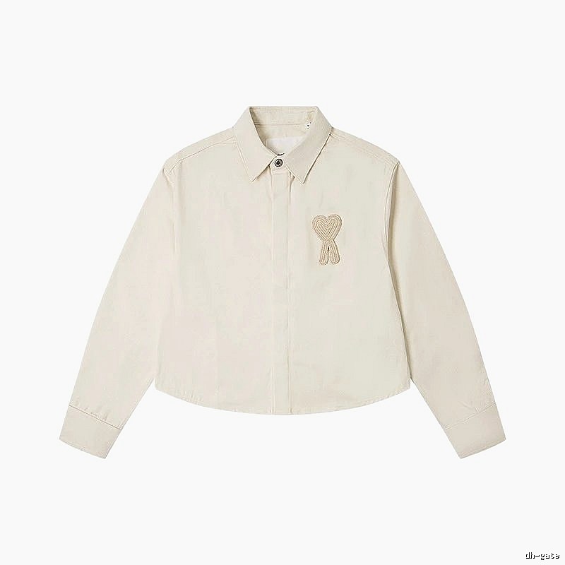 AMI embroidered love style white shirt
