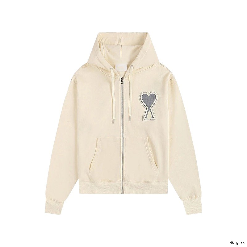 AMI Love Embroidered Cream Sweatshirt