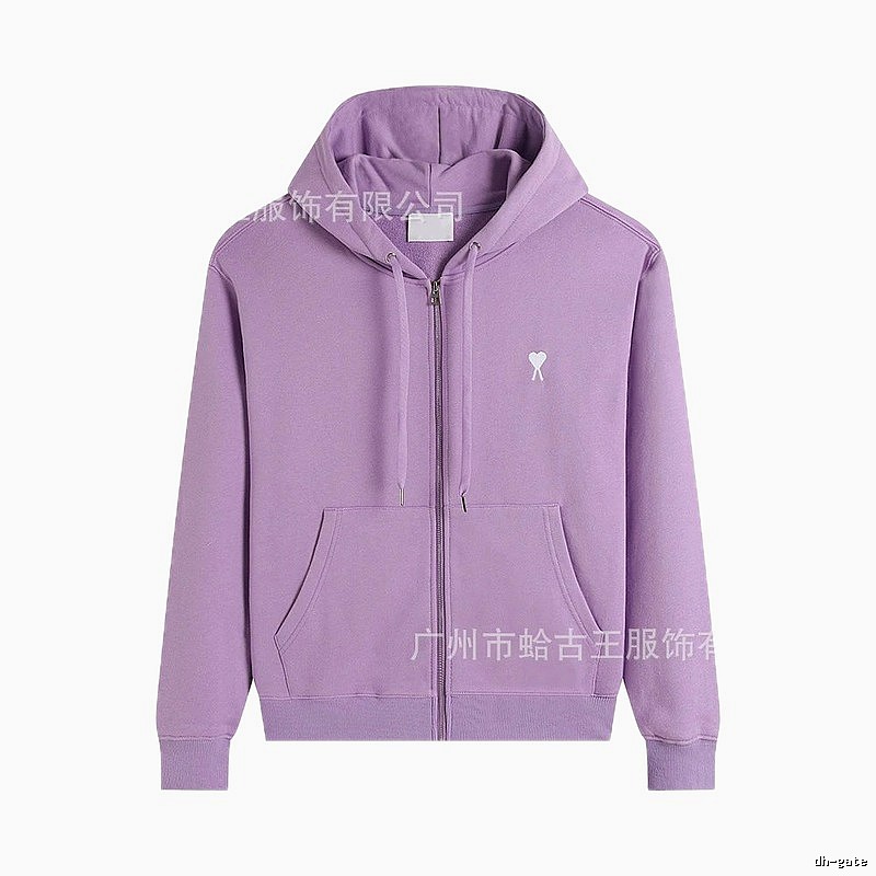 AMI Love Simple Style Purple Hoodie