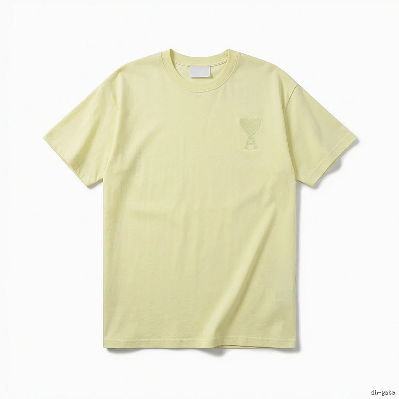 AMI Love Simple Style Yellow T-shirt