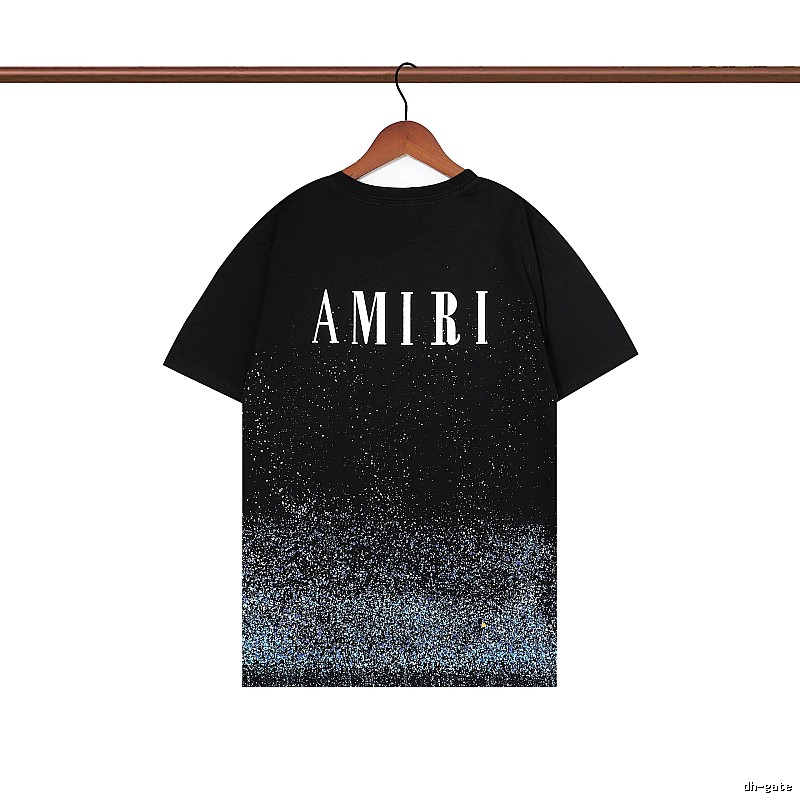 Amiri Premium Style Graphic T-shirt White Blue Amiri for Resort Outfits