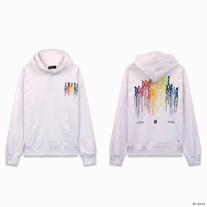 AMIRI Rainbow Wind White Hoodie