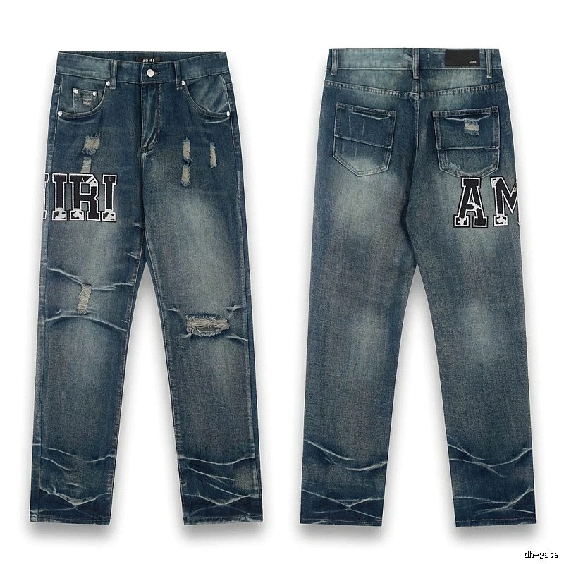 AMIRI ripped denim blue jeans