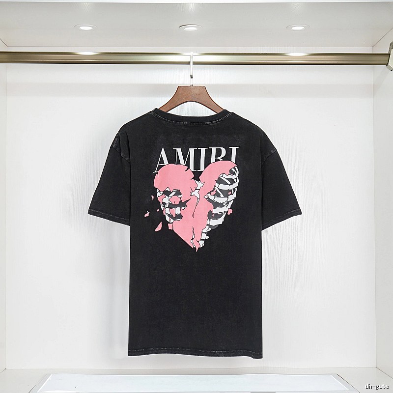 Amiri Summer Graphic T-shirt White Blue Amiri with Bold Graphic