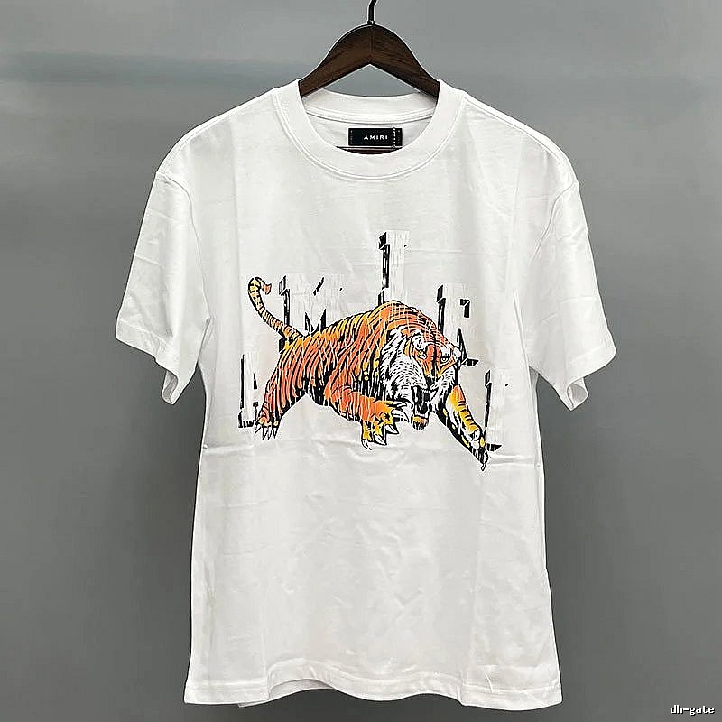 Amiri White Records Graphic T-Shirt Modern Fit