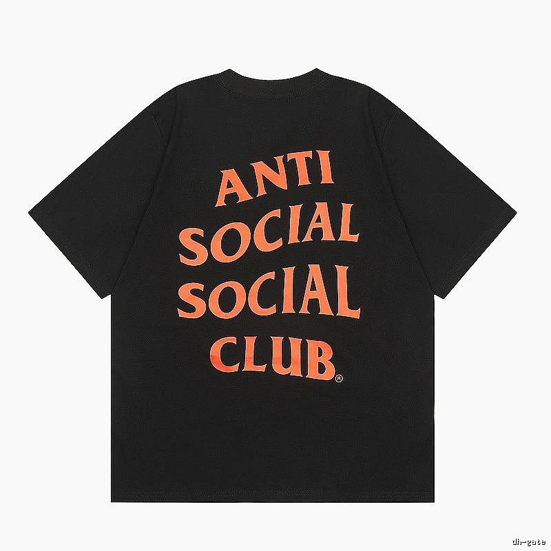 Anti Social Social Club Classic Logo T-shirt Black Orange Anti for Daily Styling