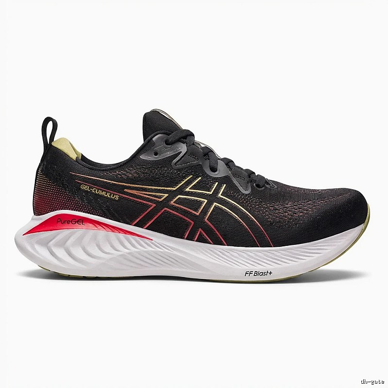 ASICS Gel-Cumulus Black and Red Trend Running Shoes