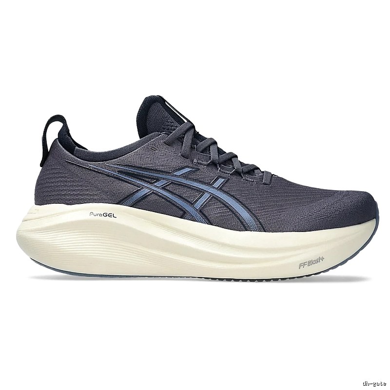 ASICS PureGEL retro-style dark blue running shoes