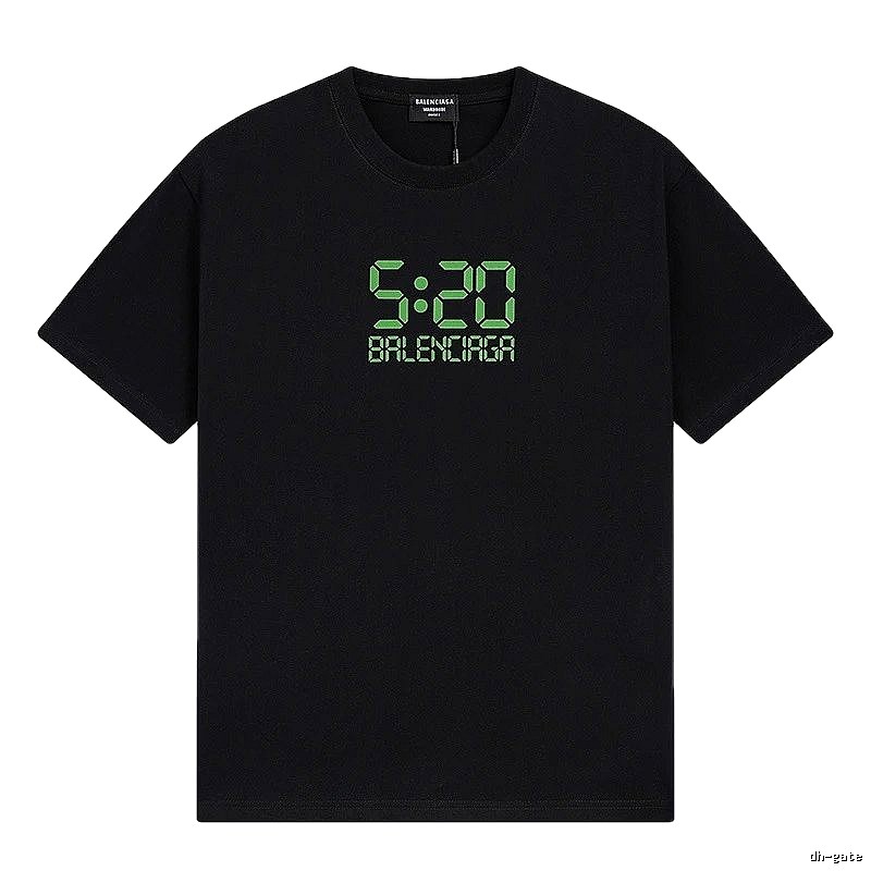 Balenciaga 5:20 Trendy Black Short Sleeve T-Shirt