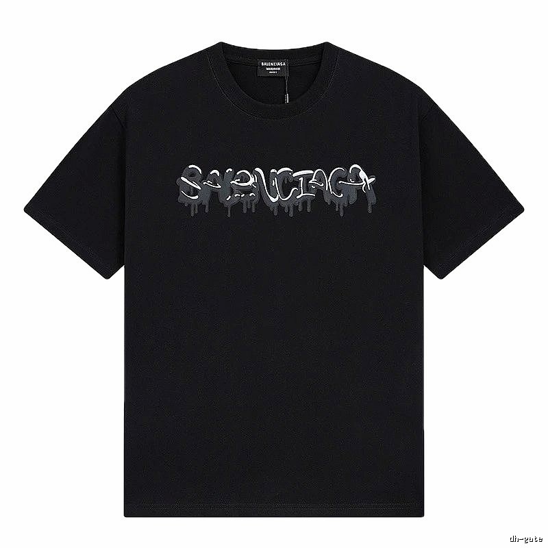 Balenciaga graffiti-style black T-shirt