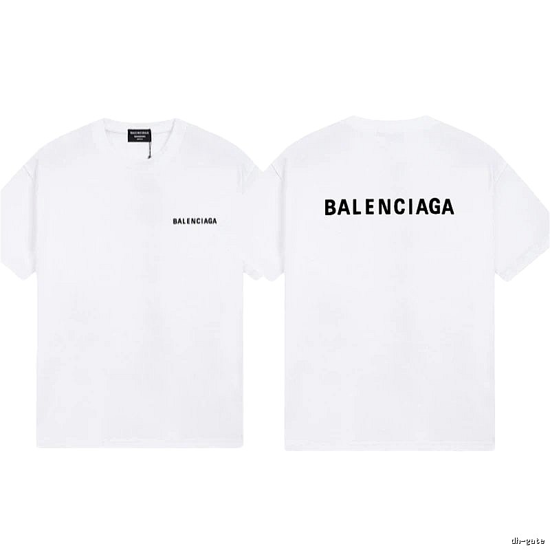 Balenciaga Letter Print Street Style White T-Shirt