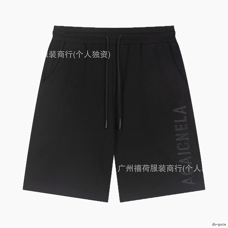 Balenciaga minimalist style black shorts