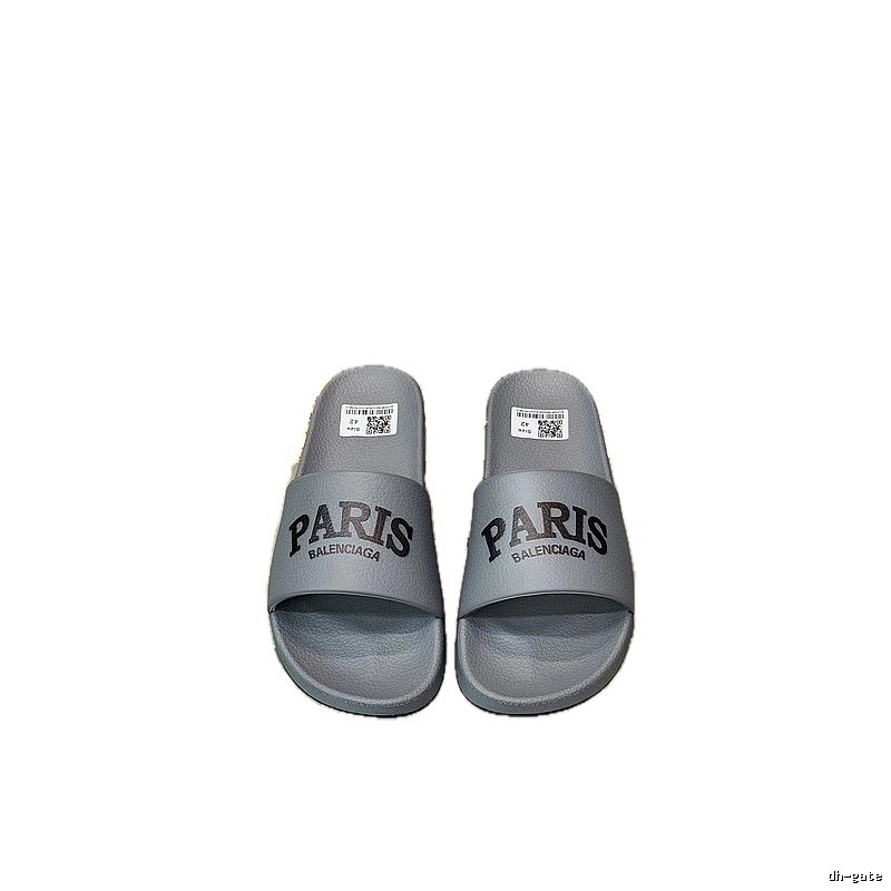 Balenciaga PARIS Trendy Grey Slippers