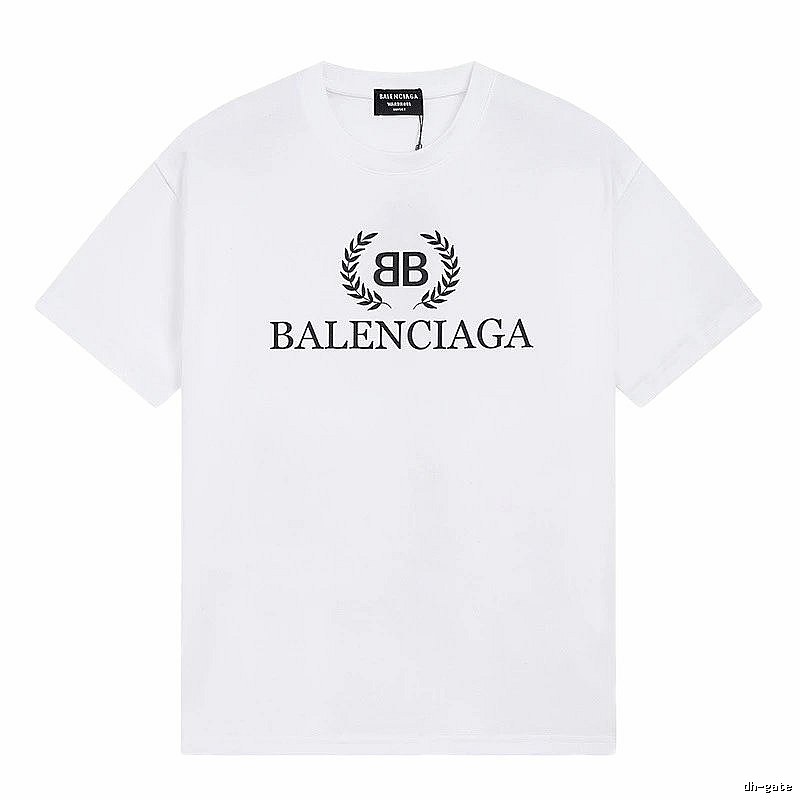 Balenciaga Printed Simple White T-shirt