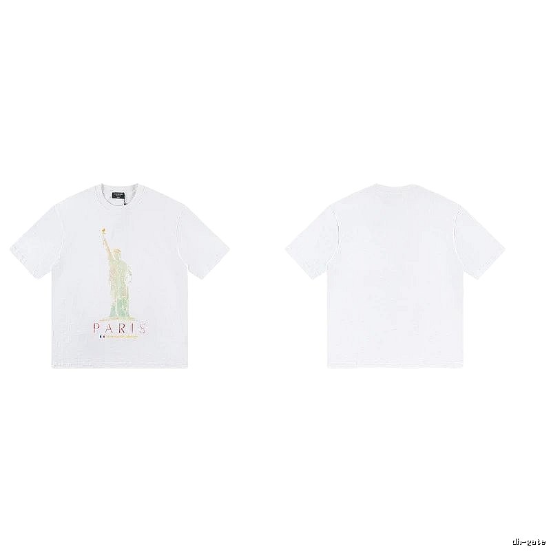 Balenciaga Trendy White T-shirt with Statue of Liberty Print