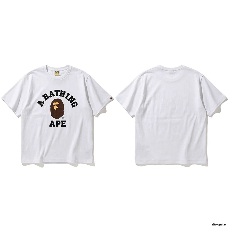 Bape ape head minimalist style white T-shirt