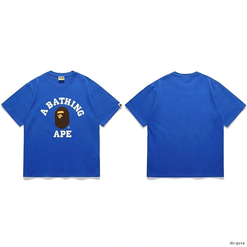 Bape Ape Head Simple Style Blue T-shirt