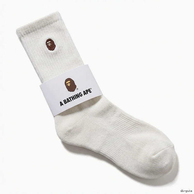 Bape Ape Head Trendy Brand White Socks