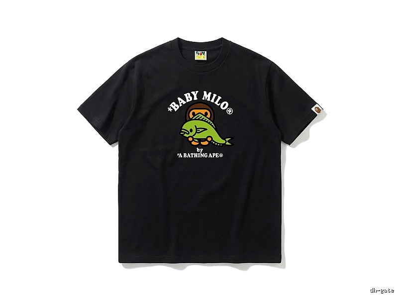 Bape BABY MILO Cartoon Style Black T-shirt