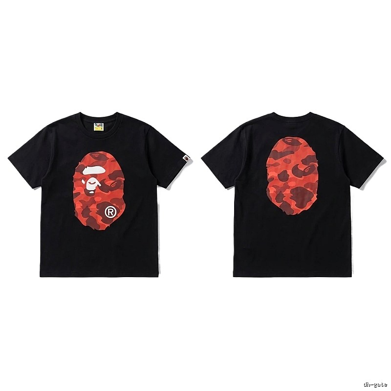 Bape camouflage style black T-shirt