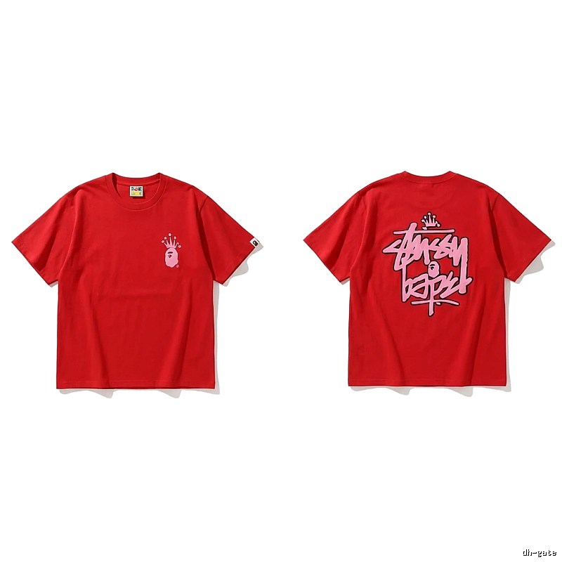Bape Crown Series Red Trendy T-shirt