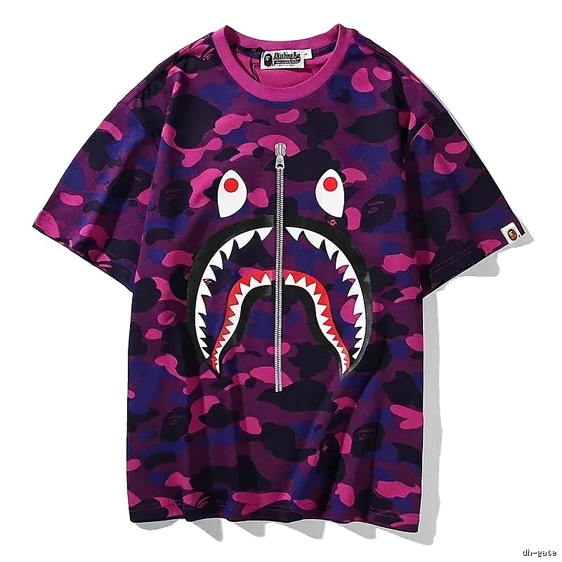 Bape Shark Camouflage Style Short-sleeve Shirt