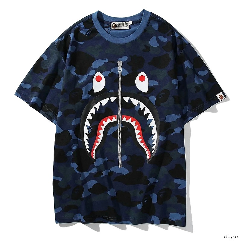 Bape Shark Camouflage Style Short-sleeved Shirt