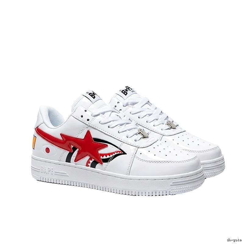 Bape Shark Series Trendy White Shoes