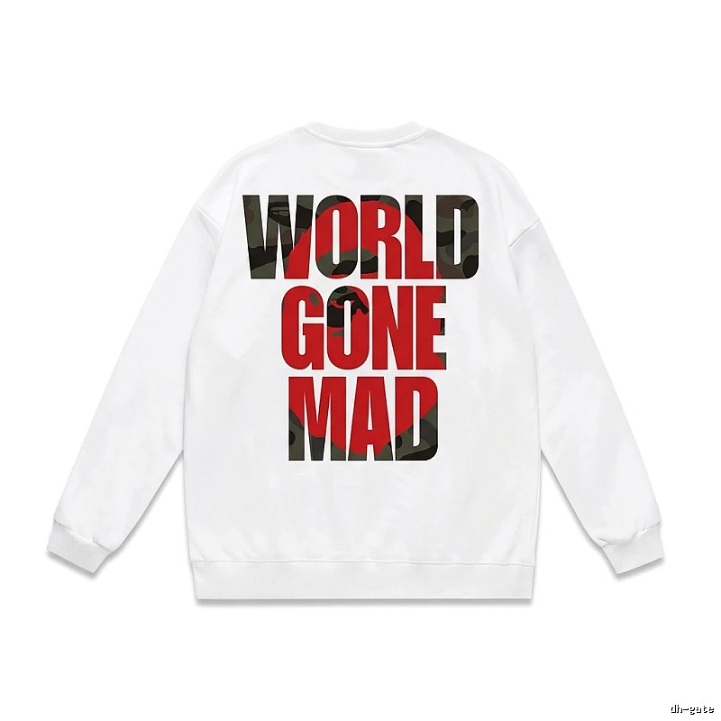 Bape World Gone Mad White Sweatshirt