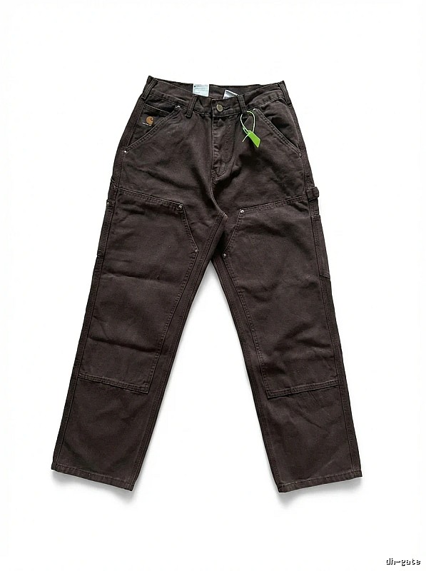 Carhartt workwear style dark brown long trousers
