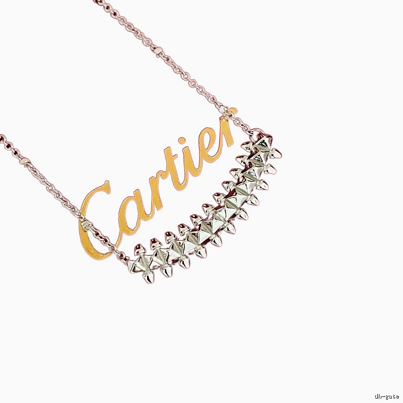 Cartier rivet-style silver necklace