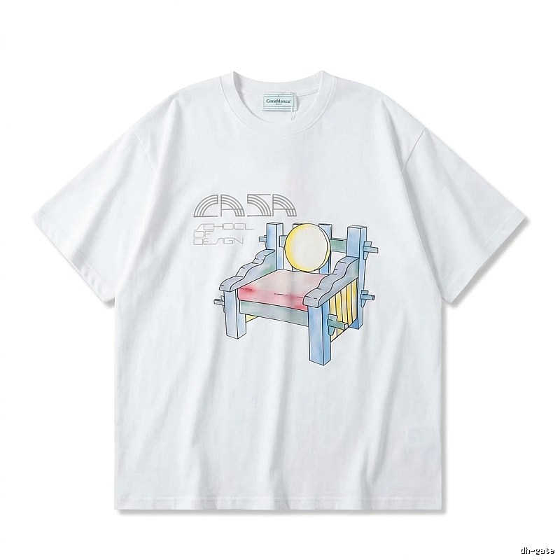 Casablanca cartoon-style white T-shirt