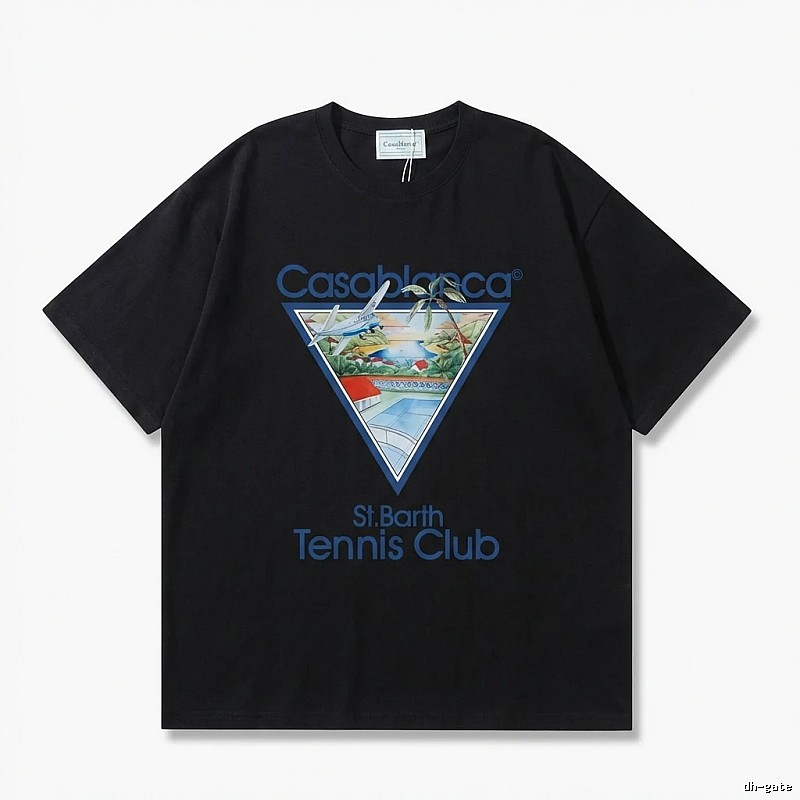 Casablanca triangle - printed black T - shirt