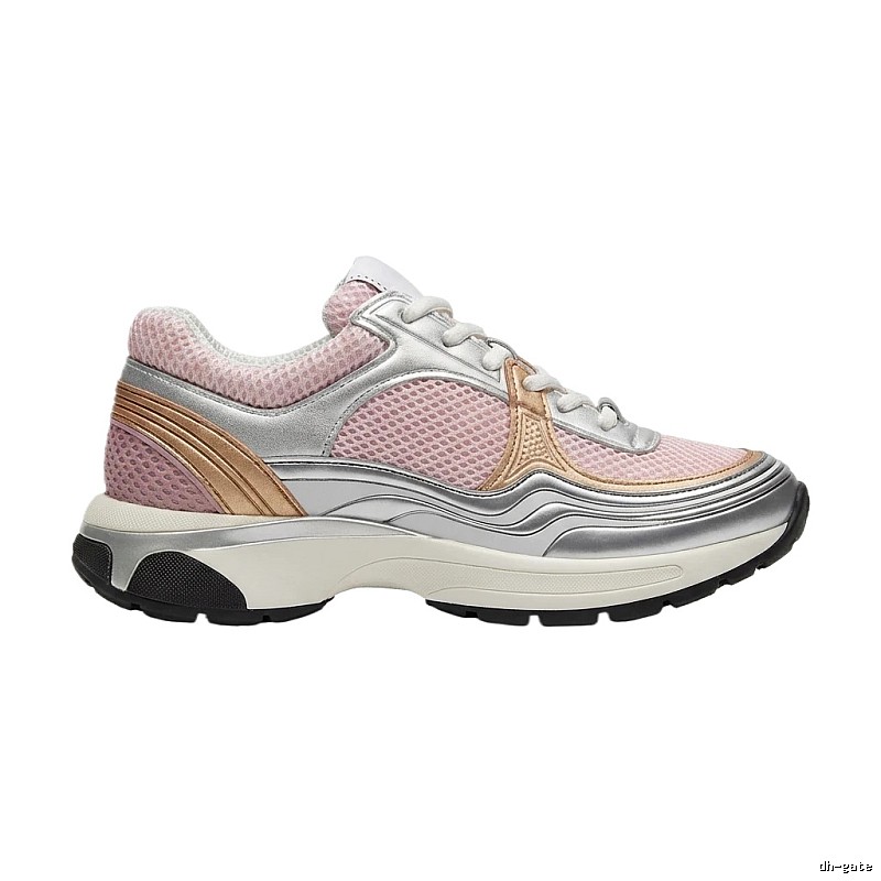 Chanel sporty pink and silver color - block shoes