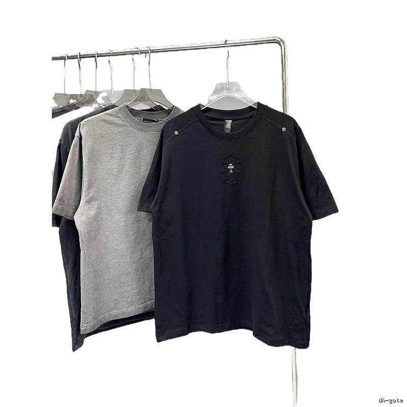 Chrome Hearts Cross American Street Style Black Short-sleeve T-shirt