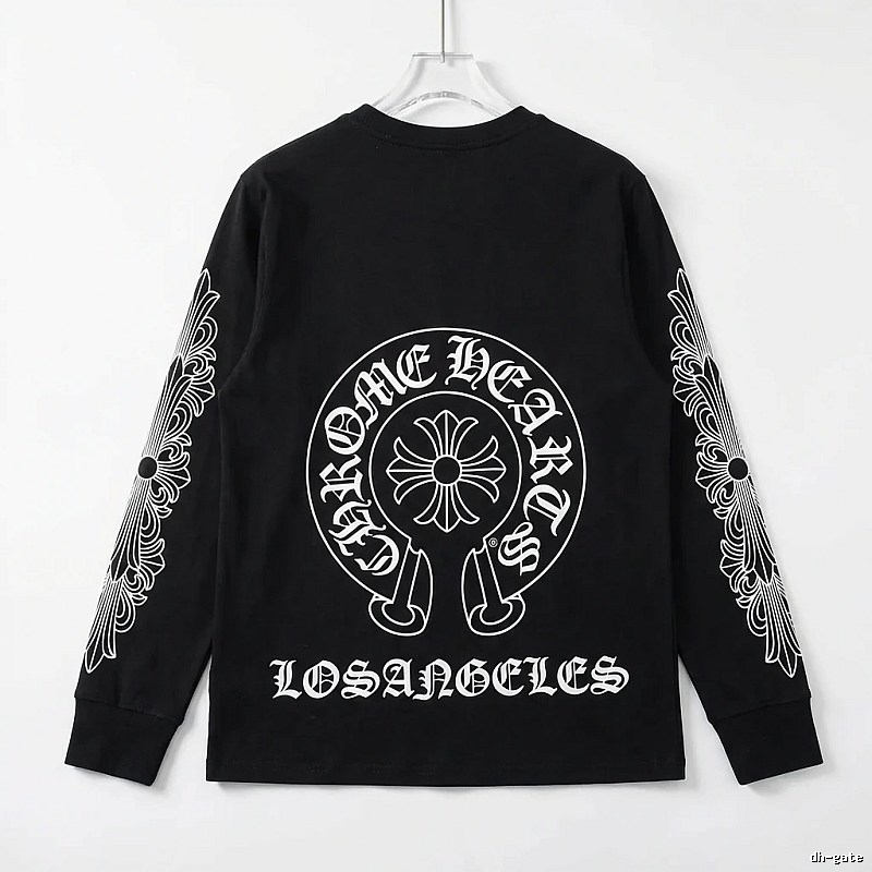 Chrome Hearts Cross Flower Dark Style Black Long Sleeve