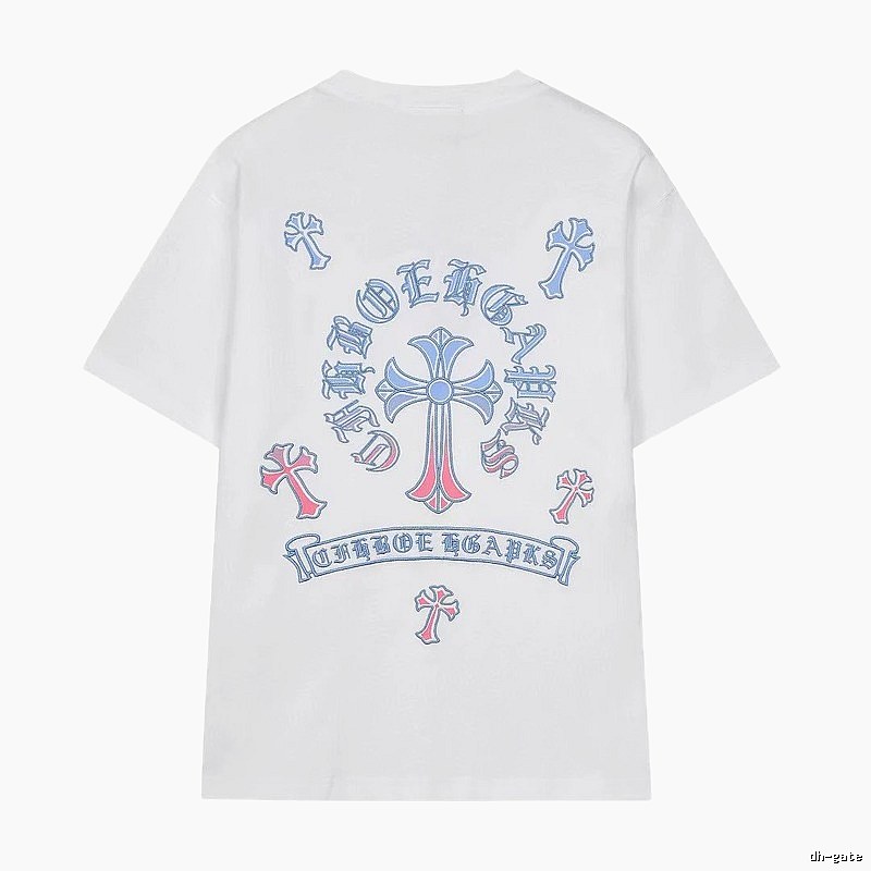 Chrome Hearts Cross Print Trendy Street Style White Short-sleeve T-shirt