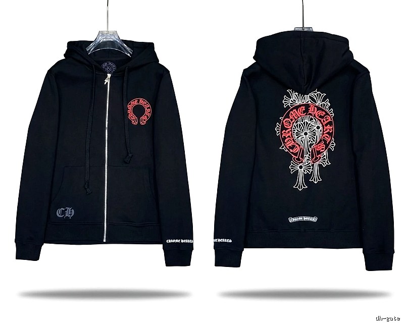Chrome Hearts Crossed Horseshoe Print Hoodie