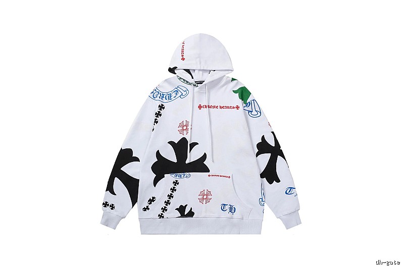 Chrome Hearts Gift Ready Cross graphic hoodie Black Blue Cross with Fresh Pattern