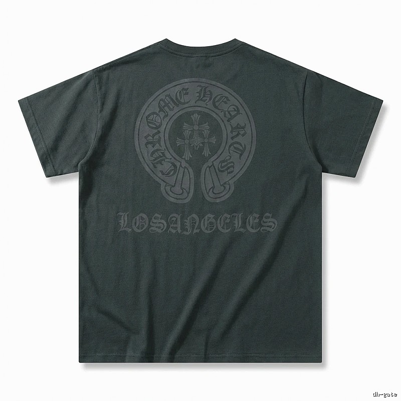 Chrome Hearts Gothic Style Dark Grey T-shirt