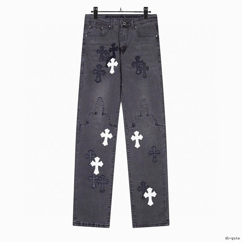 Chrome Hearts Relaxed Graphic jeans Light Denim Jeans with Designer-Inspired Detail