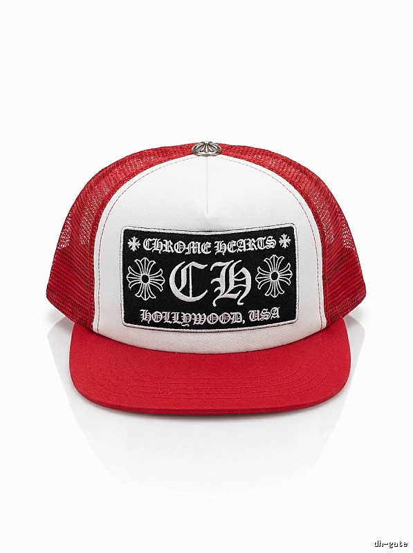 Chrome Hearts Retro Red and White Hat
