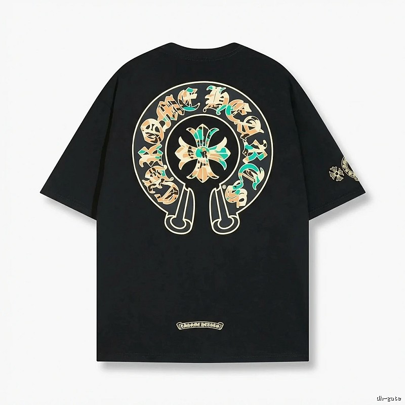 Chrome Hearts Retro Style Black T-shirt