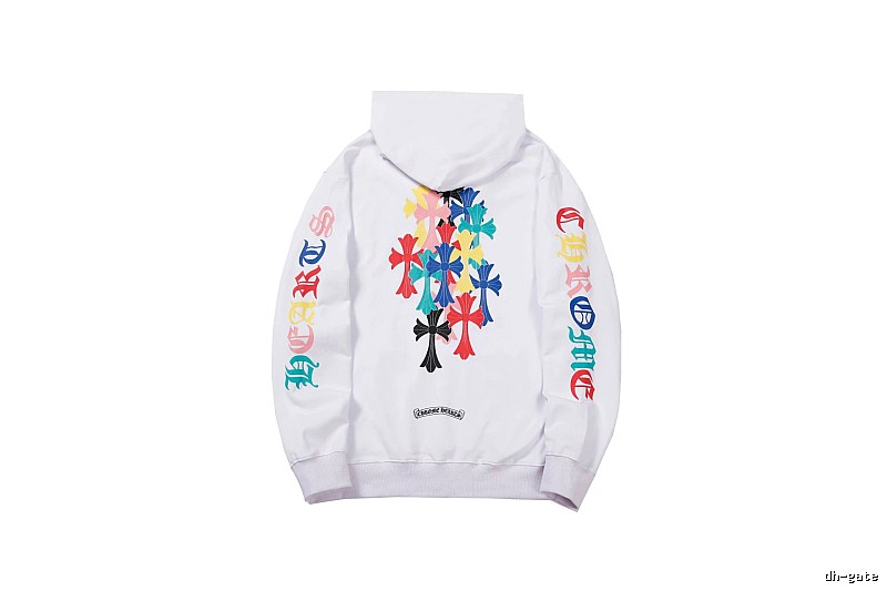 Chrome Hearts Streetwear Cross graphic hoodie Black Blue Cross with Logo Accent