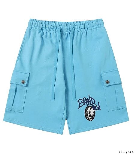 Chrome Hearts Trendy Cool Style Light Blue Shorts